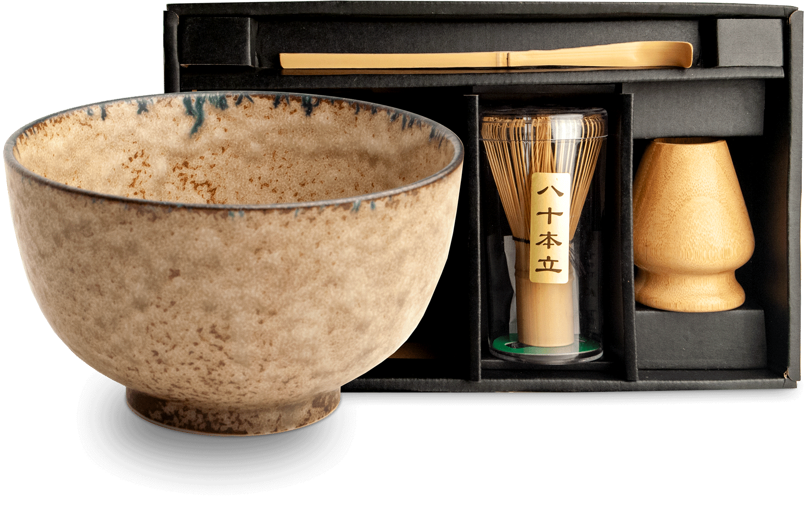 KIZETO matcha szett ajándékcsomagolásban